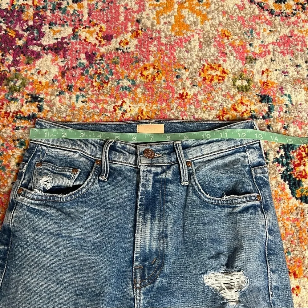 Mother Denim The Insider Ankle in Bloom and Doom Jeans Medium‎ Wash Size 25